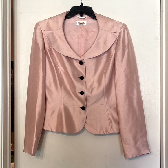 Talbots 💯 silk light pink blazer size small - Picture 1 of 6